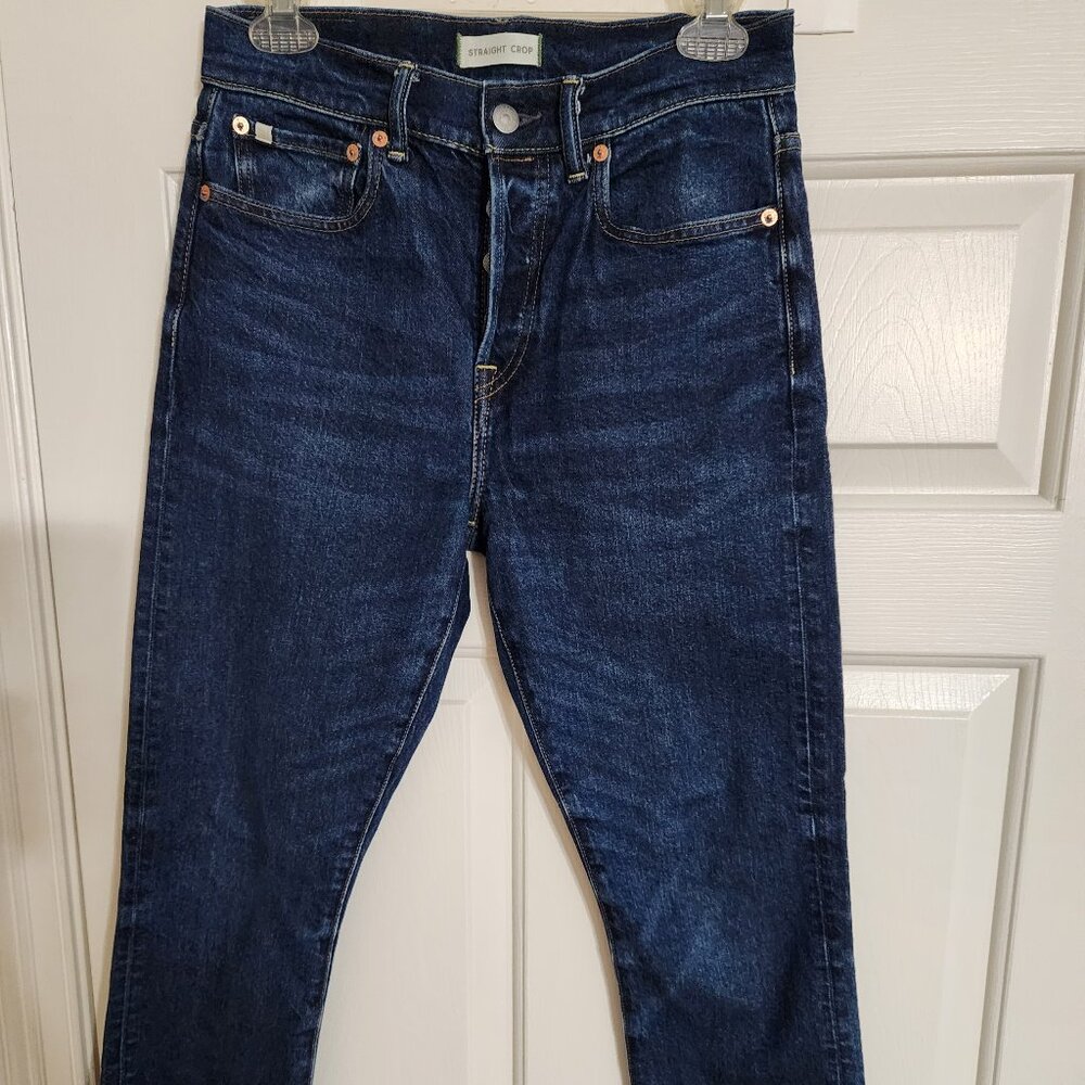 American Eagles Straight Crop Dark Denim Size 2 Regular
